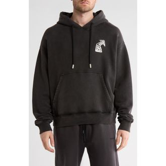Off-white Marrow Cotton Graphic Hoodie in Black And White at Nordstrom Rack, Size X-Small