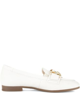 Gabor chain-link leather loafers - women - Leather/Leather/Rubber - 37 - White