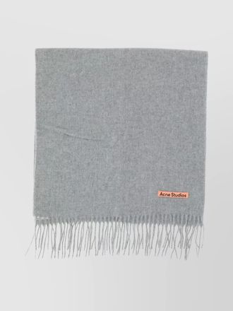 Acne Studios wool knitted fringed scarf