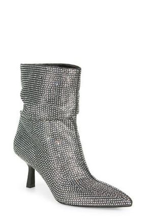 Open Edit Tilly Crystal Embellished Bootie in Silver at Nordstrom Rack, Size 7