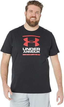 Under Armour Global Foundation Short-Sleeve T-Shirt Mens Clothing Black/White/Red : 2XL, Polyester/Cotton