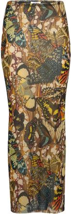 Jean Paul Gaultier printed maxi skirt - Toni neutri