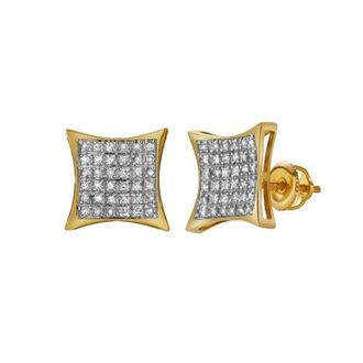 LuvMyJewelry Felizardo 10K Yellow Gold Diamond Unisex Earrings - 0.35 Cts at Nordstrom