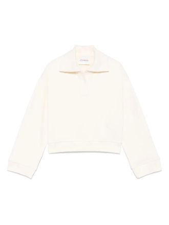 Closed polo-collar sweatshirt - Neutrals