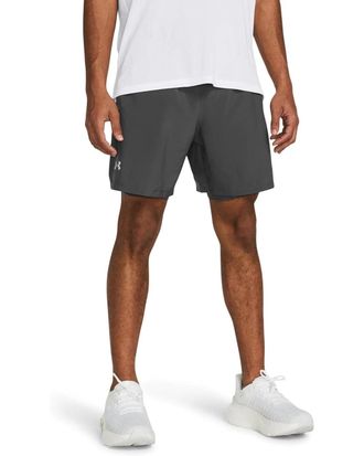 Under Armour Launch 2-In Shorts Mens Castlerock Elastic Waist Active JDM2448