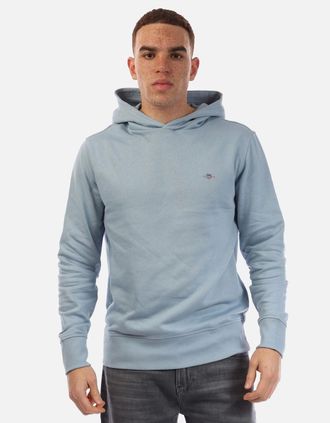 GANT Mens Shield Logo Hoodie - Blue - Size: 44