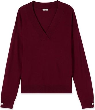 Oltre V-hals Trui - Dames - Truien - Rood - Maat: 2XL Nylon