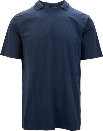 Herno Heren Slip-On T-shirt - Heren - Polos - Blauw - L - Katoen - Tops