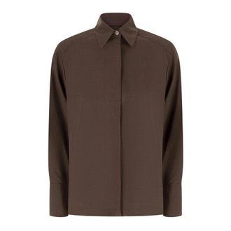 Cruna Camicia - Dames - Blouses & Shirts - Bruin - Maat: L Poliester