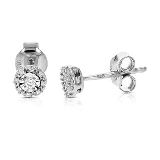 Vir Jewels 1/10 cttw Lab Grown Diamond Composite Earrings in Sterling Silver With Push Backs For Women