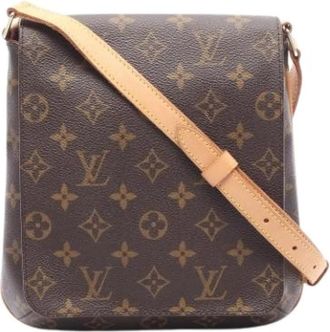 Louis Vuitton Pre-owned Musette Salsa Lange Schoudertas - Dames - Vintage Schoudertas - Bruin - ONE Size - Leer - Vintage