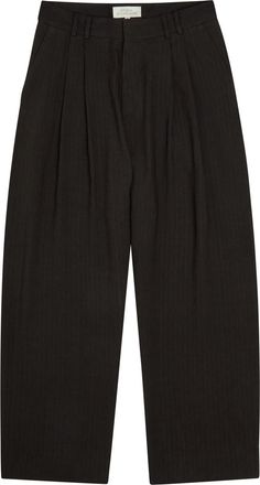 STUDIO NICHOLSON Pleated Wide-leg Trousers - Brown - XL
