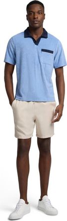 Onia Towel Terry Pocket Johnny Collar Polo in Riviera/navy at Nordstrom, Size Medium