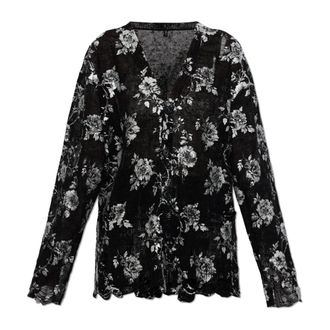 R13 Cardigans, female, Black, Size: XS Vintage Effect Cardigan