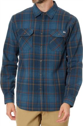 Salty Crew Daybreak Flannel Shirt In Navy