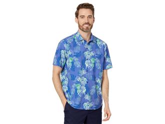 Tommy Bahama Bahama Coast Marina Fronds Mens Jacket Capri Blue : SM, Polyester/Spandex