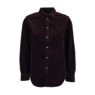 Polo Ralph Lauren Dames, Blouses & Shirts, Paars, Maat: L Katoen