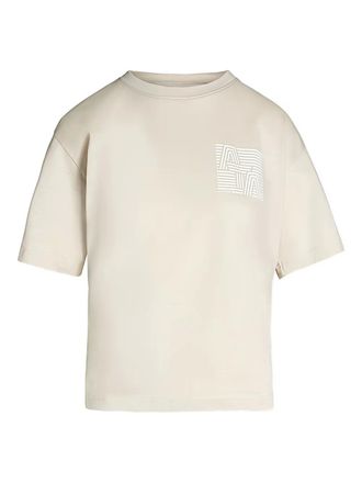 AlphaTauri geometric-print T-shirt - women - Organic Cotton - L - Neutrals