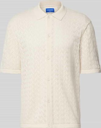 Jack & Jones Jack & Jones Regular Fit Freizeithemd mit Polokragen Modell TYLER in Offwhite, Größe XXL