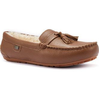 Australia Luxe Hamilton Genuine Shearling Lined Tassel Loafer in Whisky at Nordstrom Rack, Size 12