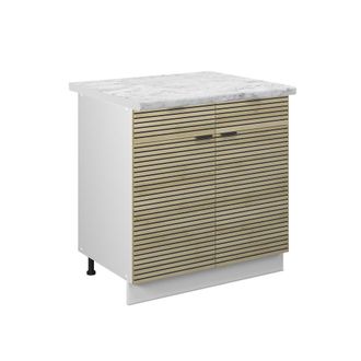 Vicco Mueble Bajo De Cocina Fame-line, Panel De Roble, 80 Cm, Et M&aacute;rmol