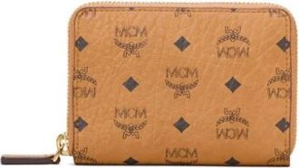 MCM Mini Zip Wallet - Dames - Portefeuilles - Bruin - ONE Size - Polyester - Accessoires