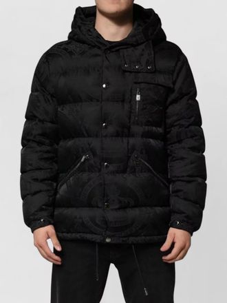 Dolce & Gabbana jacquard quilted puffer hooded jacket