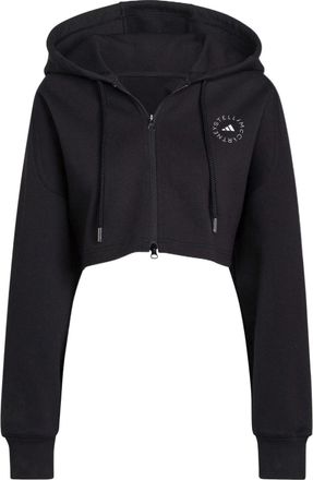 adidas (WMNS) adidas by Stella McCartney Cropped Hoodie Asia Sizing Black H59962