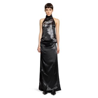 Ann Demeulemeester Rut Highneck Open Back Maxi Dress