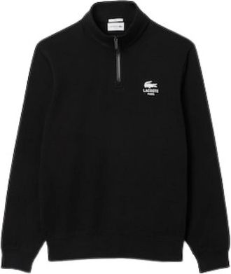 Lacoste Felpa Stampata a Collo Alto con Zip - Heren - Sweatshirts - Zwart - M - Hoodies & sweatvesten