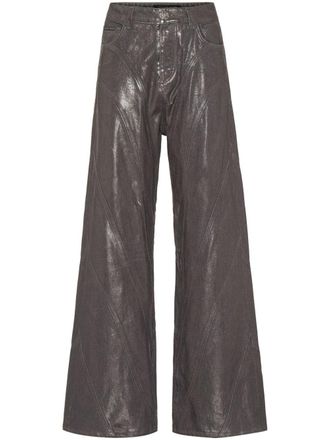 Philipp Plein laminated flared jeans - Silver