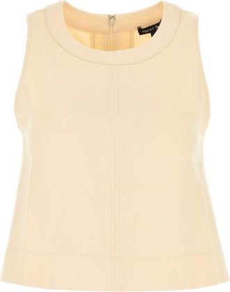 SOEUR Cream Cotton Pampa Top