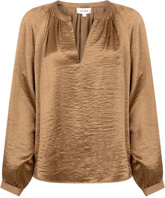 Aaiko Dames, Blouses & Shirts, Bruin, Maat: L