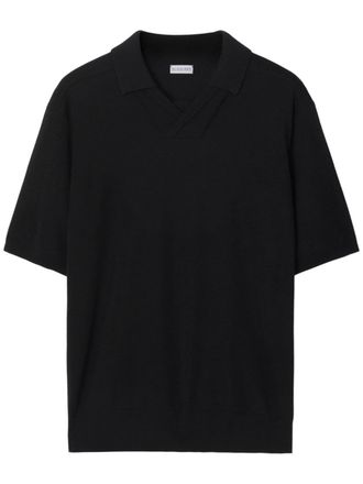 Burberry Polo con scollo a V - Nero