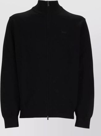 HUGO BOSS high collar jacket ribbed cuffs hem