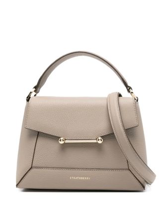 Strathberry Shopper met logoprint - Grijs