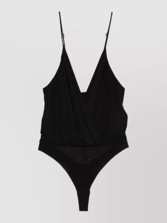 Elisabetta Franchi silk v-neck sleeveless bodysuit