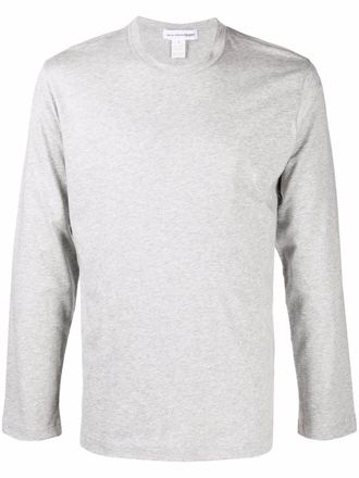 Comme Des Gar&ccedil;ons logo-print long-sleeve T-shirt - men - Cotton - L - Grey