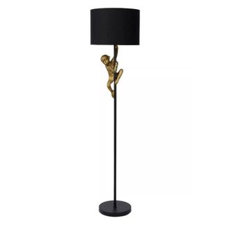 Lucide L&aacute;mpara de suelo de metal 1xE27, negro