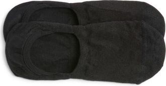 Pantherella Sirocco Linen & Cotton Blend No-Show Socks in Black at Nordstrom, Size Medium