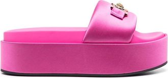 Versace Medusa 95 platform sandals - women - Rubber/Fabric/Fabric - 38.5 - Pink