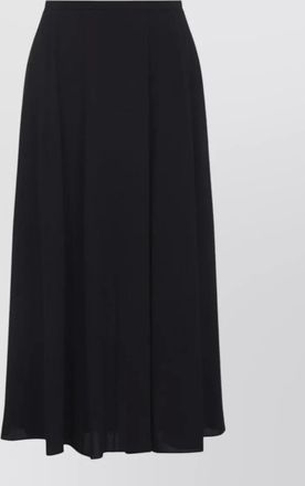 Alberta Ferretti georgette high-rise flared paneled midi skirt