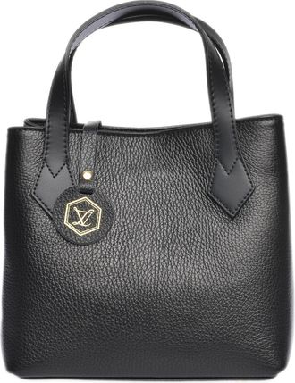 Luisa Vannini Zwart Rundleer Tas