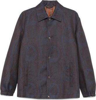 Etro Paisley Print Coach Jacket - Heren - Zomerjassen - Veelkleurig - S - Katoen - Jassen