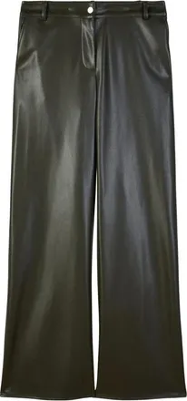 Patrizia Pepe Pantaloni dritti effetto pelle - - Trousers - Donna - Verde - S