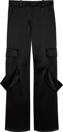 Courr&egrave;ges Utility Chaps Satin Trousers - Black - 40 (UK12 / M)