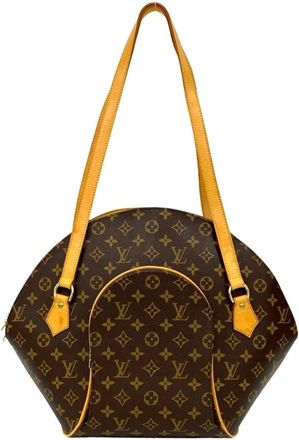 Louis Vuitton Brown Leather Pvc Shoulder Bag Tote Bag (Pre-Owned)