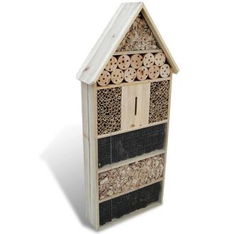 Berkfield Home Insect Hotel XXL 45.5 x 15 x 99 cm in Brown