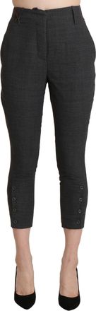 Ermanno Scervino High Waist Capri Cropped Cotton Womens Pants