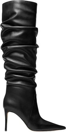 Michael Kors stivali e stivaletti poliestere - Dames - Hoge Laarzen - Zwart - 38 EU - Leer - Schoenen